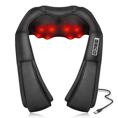 颈肩背按摩器多功能颈椎按摩披肩新款家用车载加热揉捏充电按摩仪图5