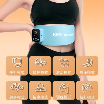 新款EMS按摩腰带 发热燃脂塑身腰带腰部脉冲按摩器家用腹部健身仪图3