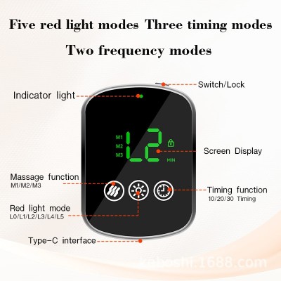 工厂私模热敷按摩腰带 近红外LED理疗便携红光腰带660/850nm发热图3