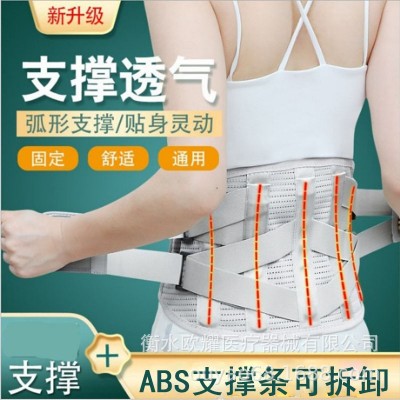 灰色加宽钢板医护腰用可拆卸自发热保暖仿生钢板可拆护腰带腰托图2