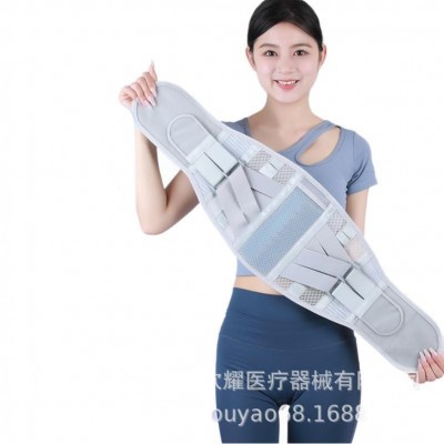 跨境加宽仿生钢板支撑护腰带透气四季腰间盘突出腰椎劳损腰疼腰托图5