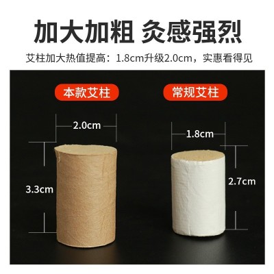 金艾柱艾条批发陈年艾叶金艾绒加粗艾灸粒神农艾草图3