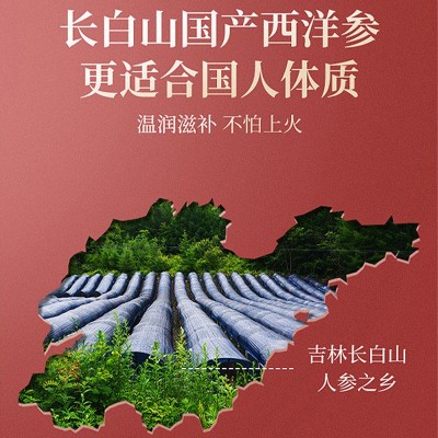 西洋参片长白山特产人参独立包装花旗参整支切片软支西洋参现货图2